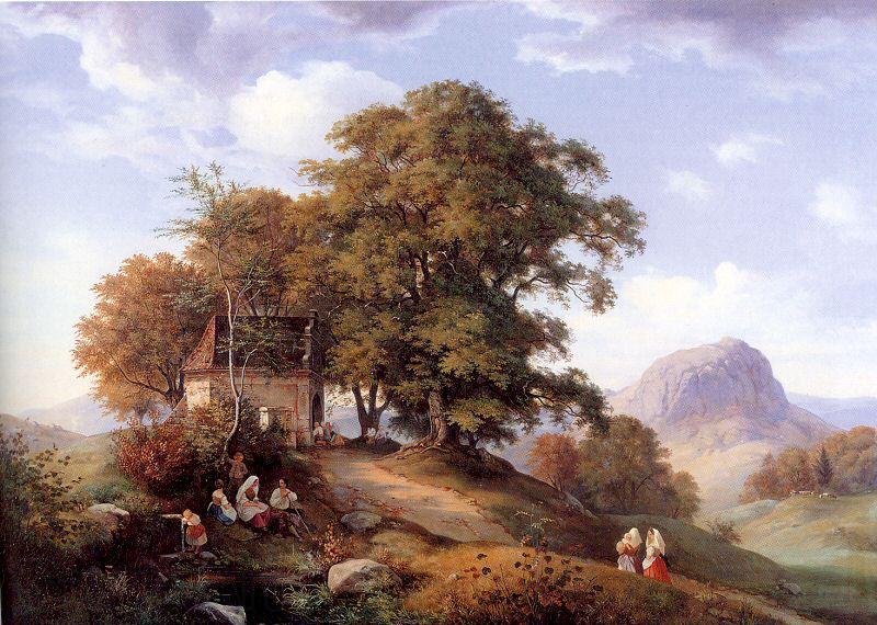 Oehme, Ernst Ferdinand An Autumn Afternoon near Bilin in Bohemia